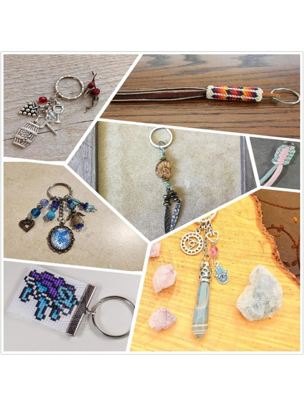1000Pcs 25mm Round Split Key Ring Connectors - Metal Double Loop Keychain for - Picture 7 of 9